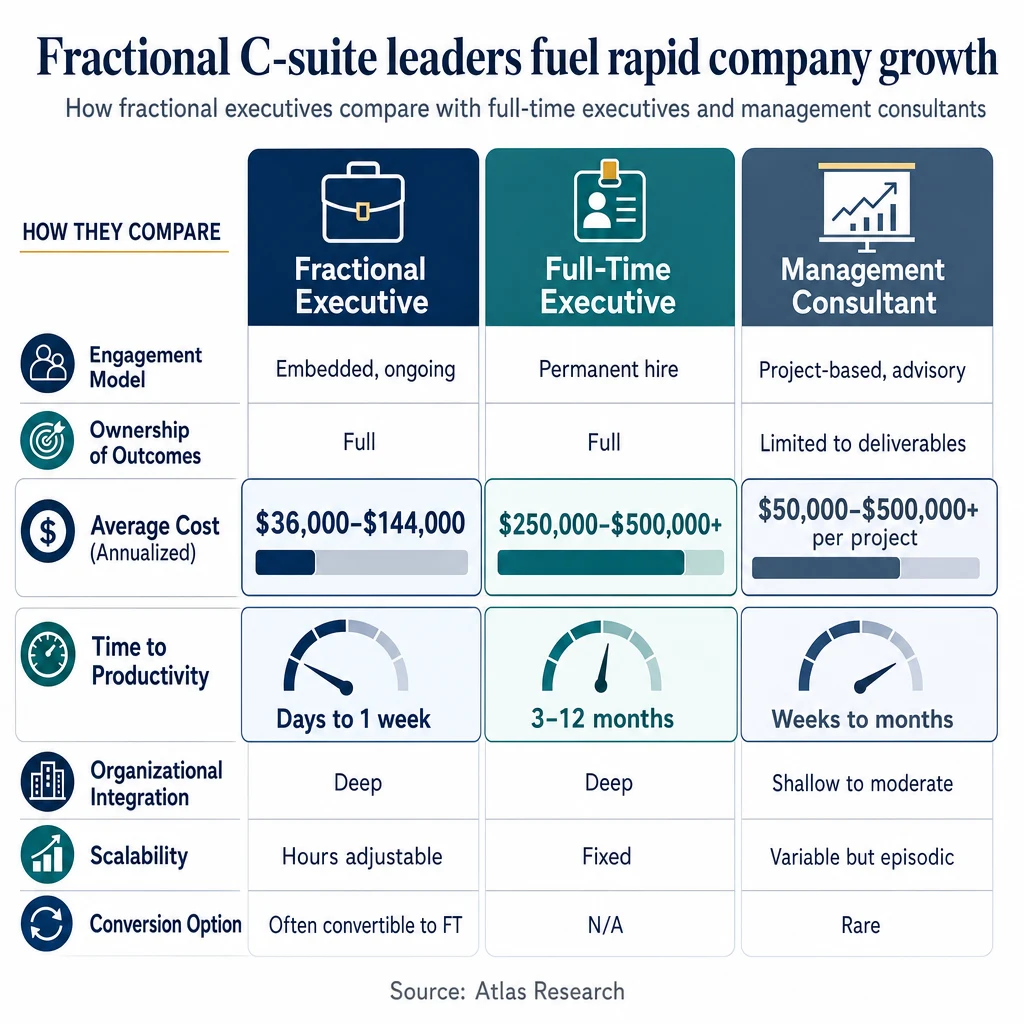 Infographic: Fractional C-suite leaders fuel rapid company growth